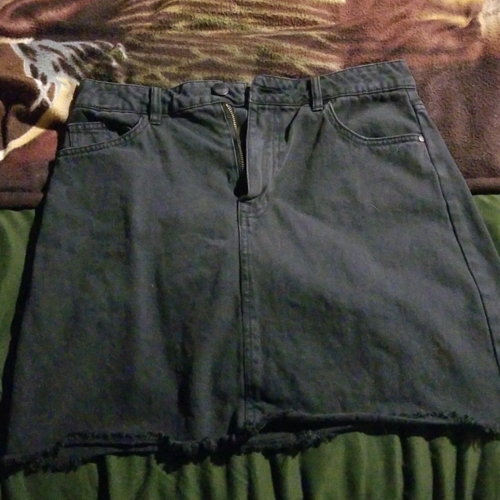 Black jean skirt